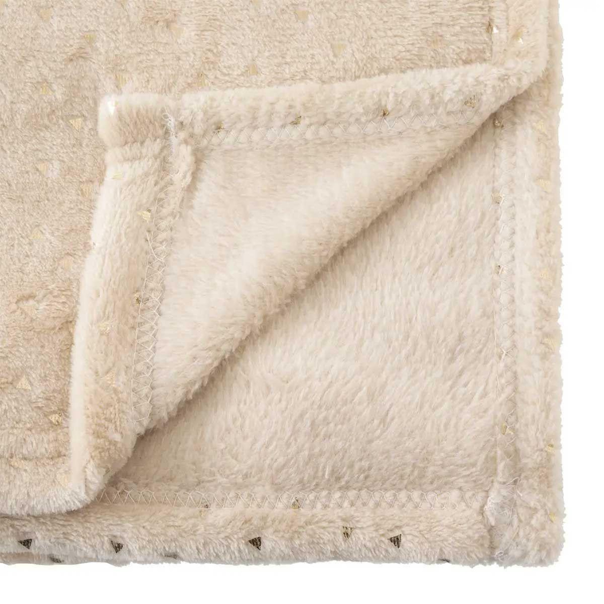 Voir la diapositive 2 : Atmosphera Kids Plaid flanelle enfant  berlingot  75x100cm beige