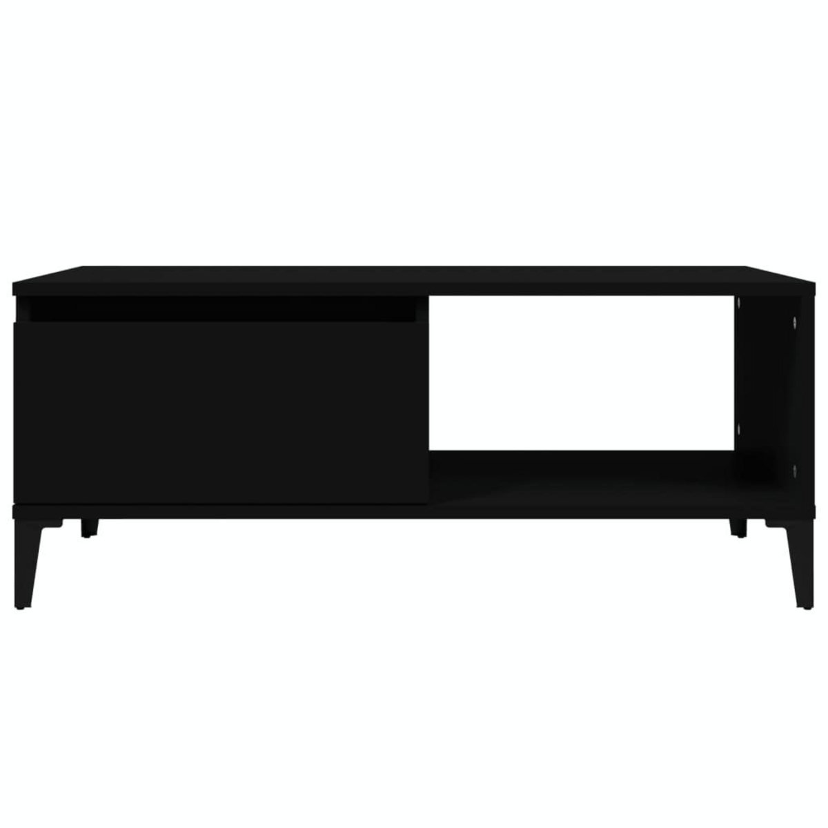 VIDAXL Table basse Noir 90x50x36,5 cm Bois d'ingenierie