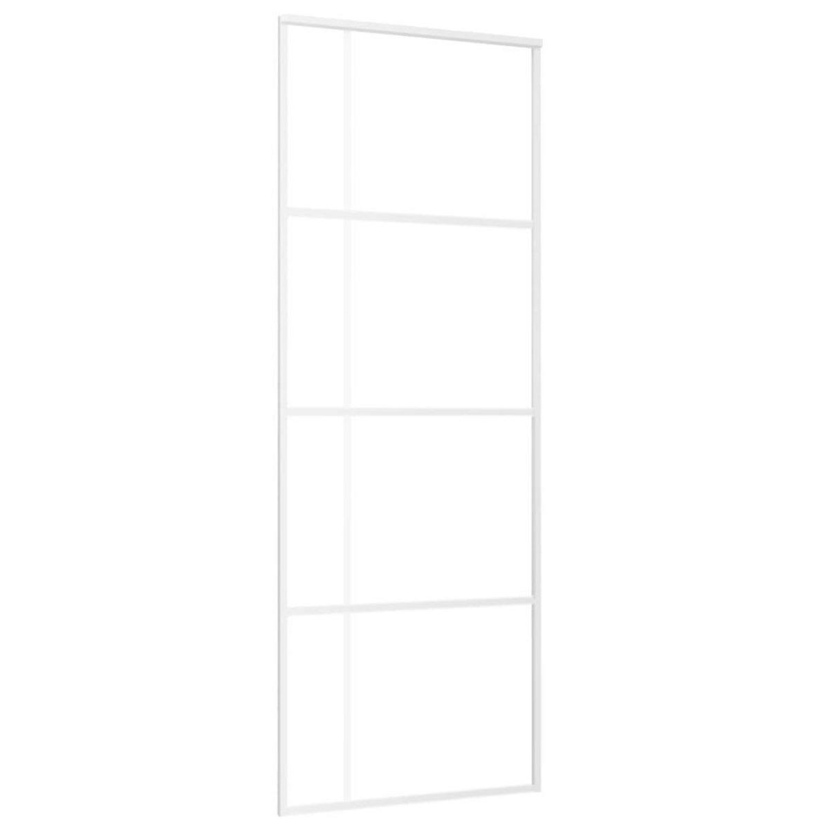 VIDAXL Porte coulissante Verre ESG et aluminium 76x205 cm Blanc