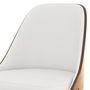 Voir la diapositive 2 : Rendez vous déco Chaise de bureau pivotante sur roulettes en bois foncé et PU noir - Georges