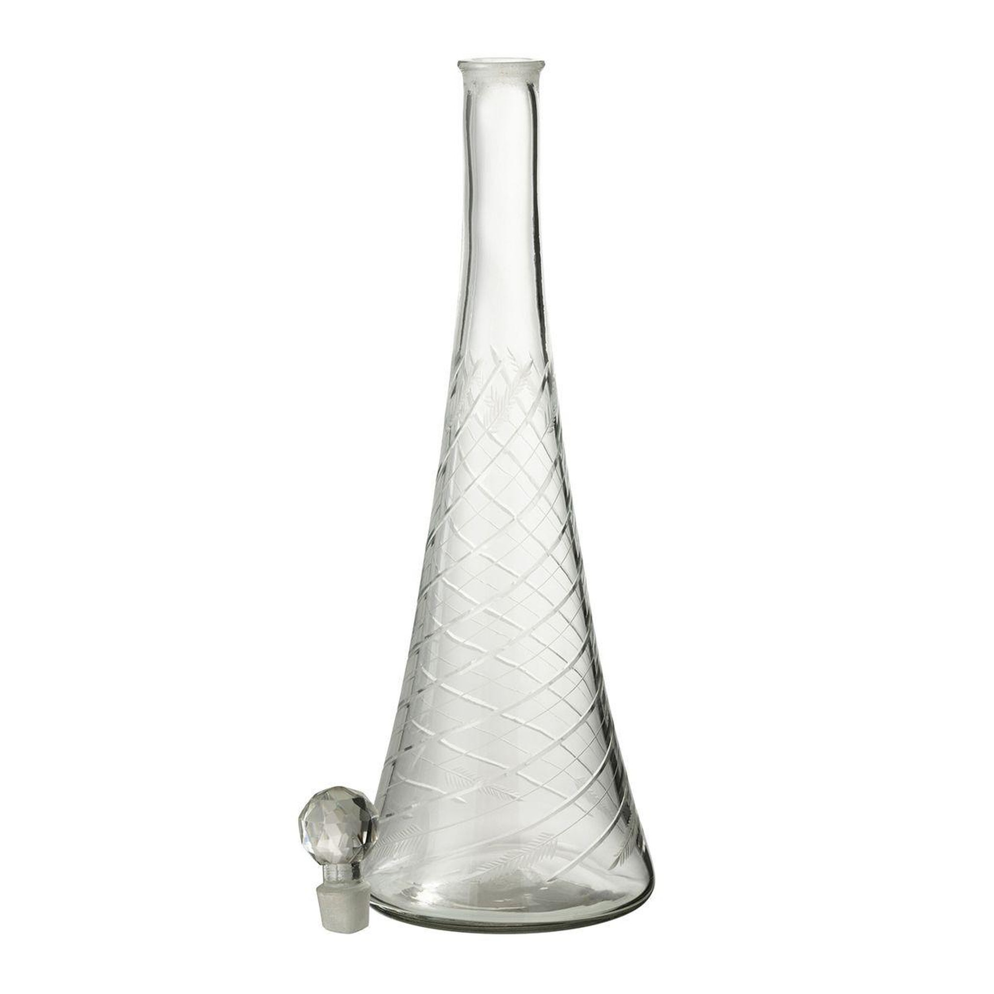 Voir la diapositive 2 : J-LINE Carafe en verre tiges  anastasia  43cm transparent