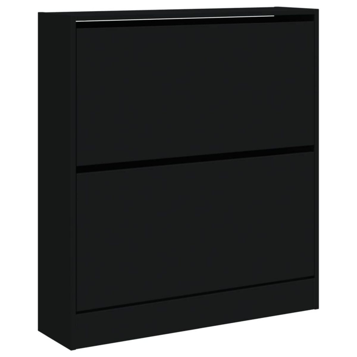 VIDAXL Armoire a chaussures noir 80x21x87,5 cm bois d'ingenierie