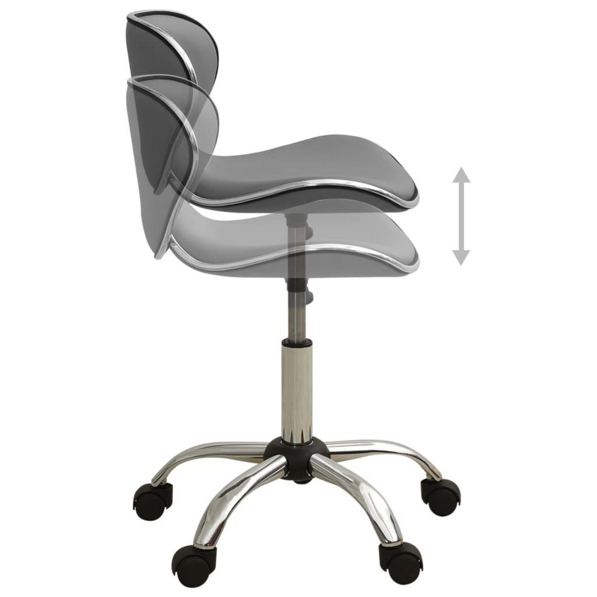 VIDAXL Chaise de bureau Gris Similicuir