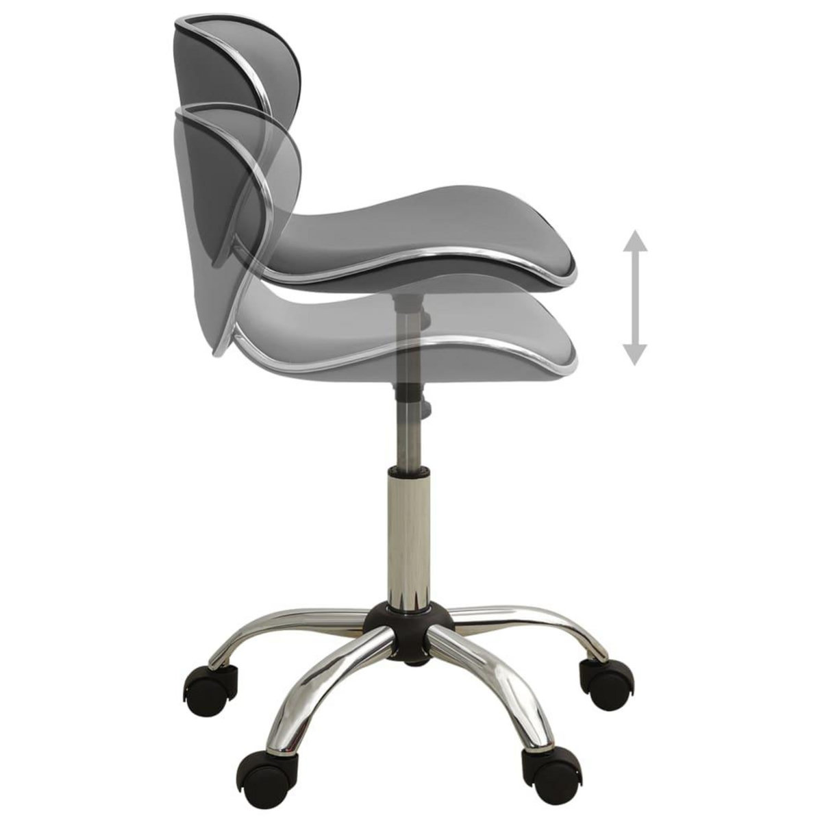 VIDAXL Chaise de bureau Gris Similicuir