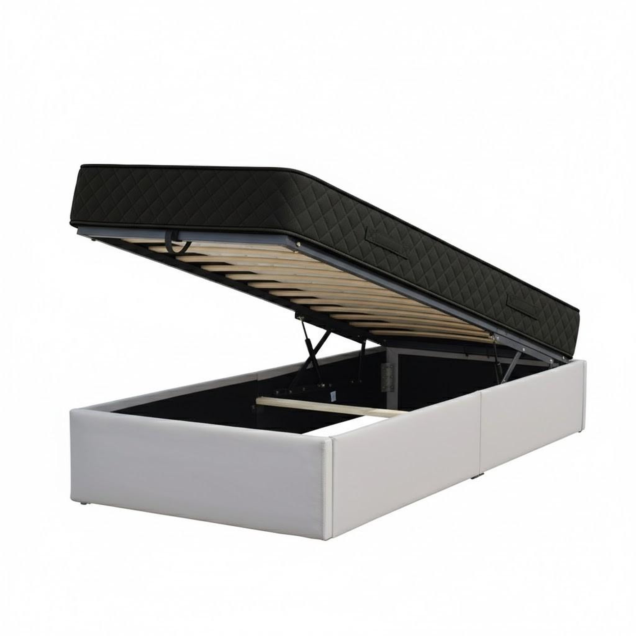 Voir la diapositive 2 : KING OF DREAMS Ensemble Lit Coffre et Matelas  Latex Accueil Moelleux