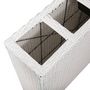 Voir la diapositive 4 : VIDAXL Lit sureleve de jardin avec 4 pots Resine tressee Blanc