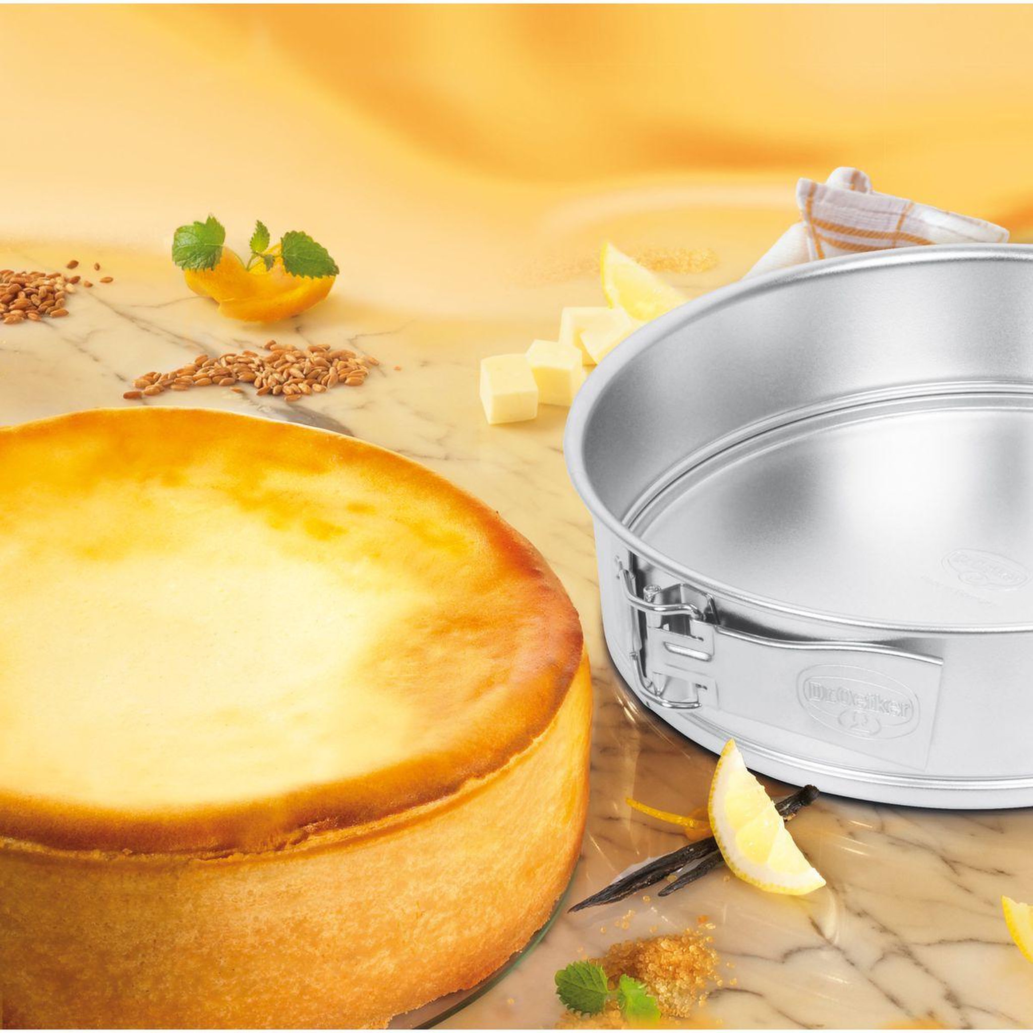 Voir la diapositive 5 : DR.OETKER Lot de 2 moules à manqué 26/26 cm en fer dr oetker classics