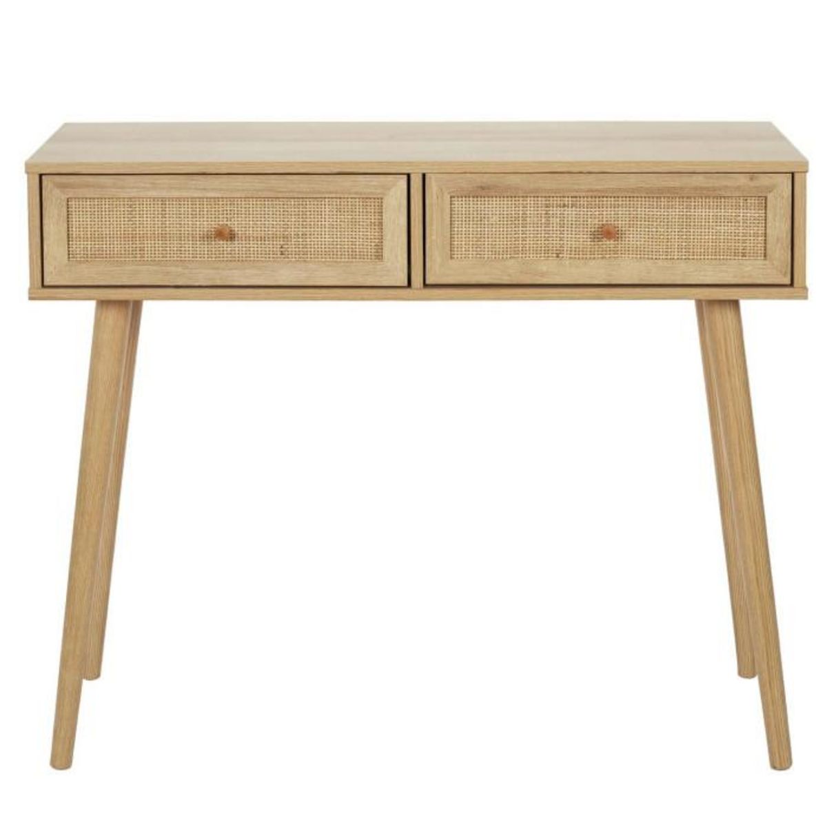 Paris Prix Console 2 Tiroirs en Bois  Bali  100cm Naturel