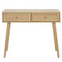 Voir la diapositive 2 : Paris Prix Console 2 Tiroirs en Bois  Bali  100cm Naturel