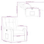 Voir la diapositive 6 : VIDAXL Fauteuil inclinable electrique Gris clair Tissu