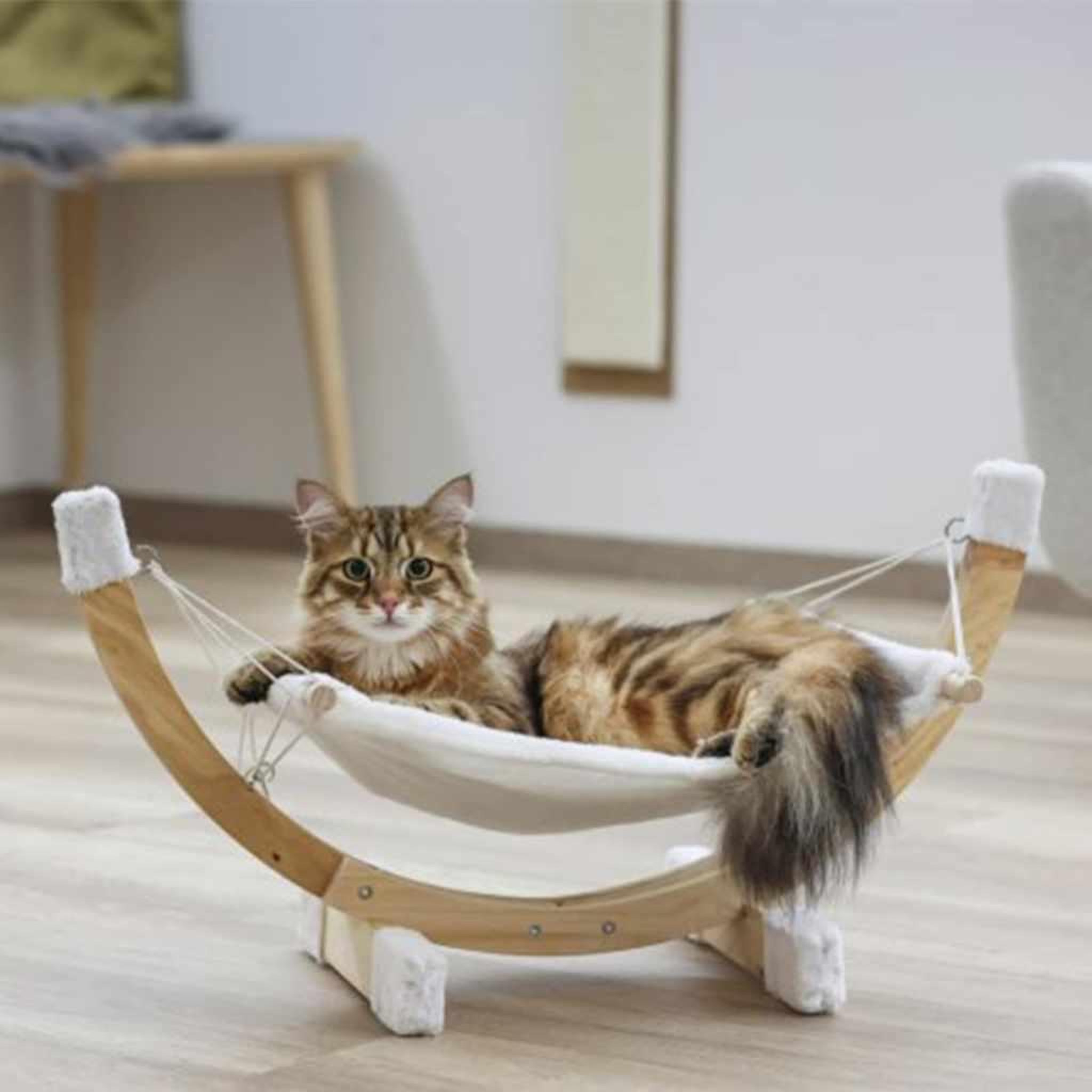 Voir la diapositive 2 : KERBL Kerbl Hamac pour chats Siesta Blanc 82591