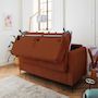 Voir la diapositive 3 : LISA DESIGN Owen - canapé 3 places convertible express couchage quotidien 140 cm matelas 12 cm en velours côtelé