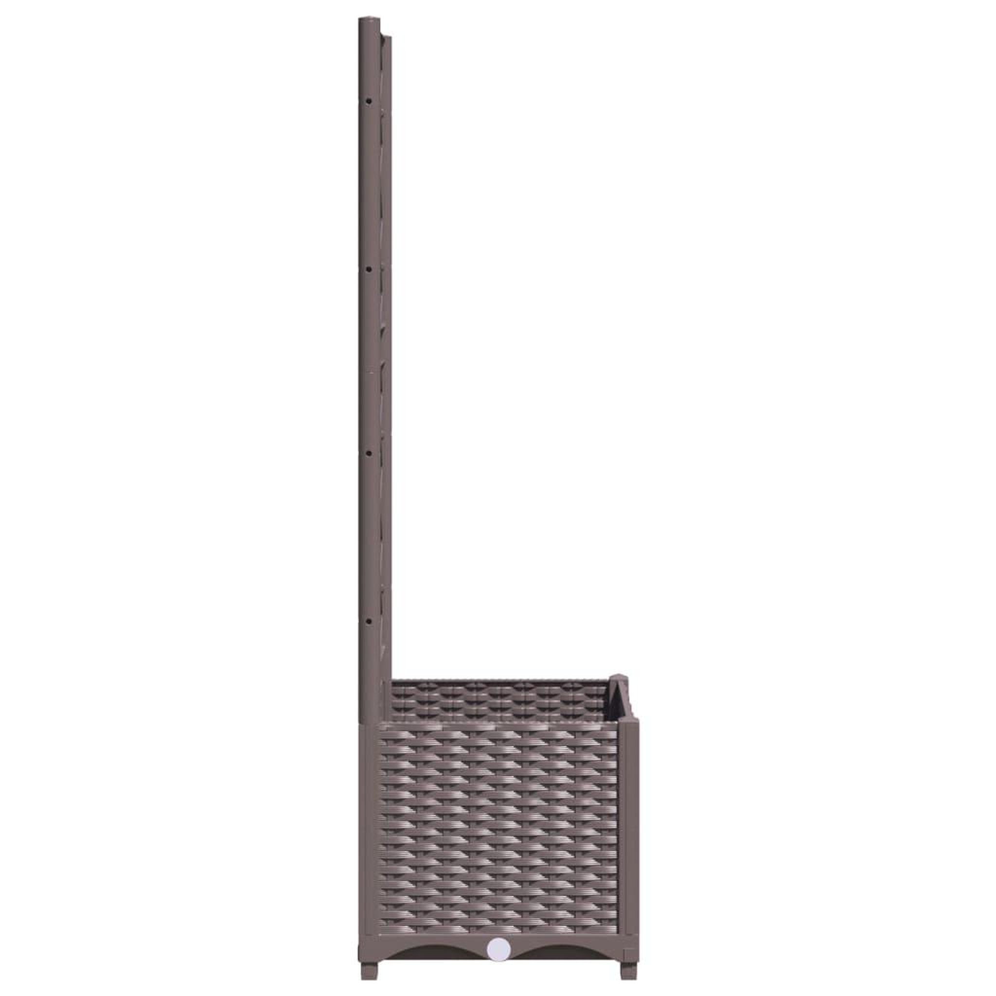 Voir la diapositive 5 : VIDAXL Jardiniere avec treillis Marron 40x40x136 cm PP