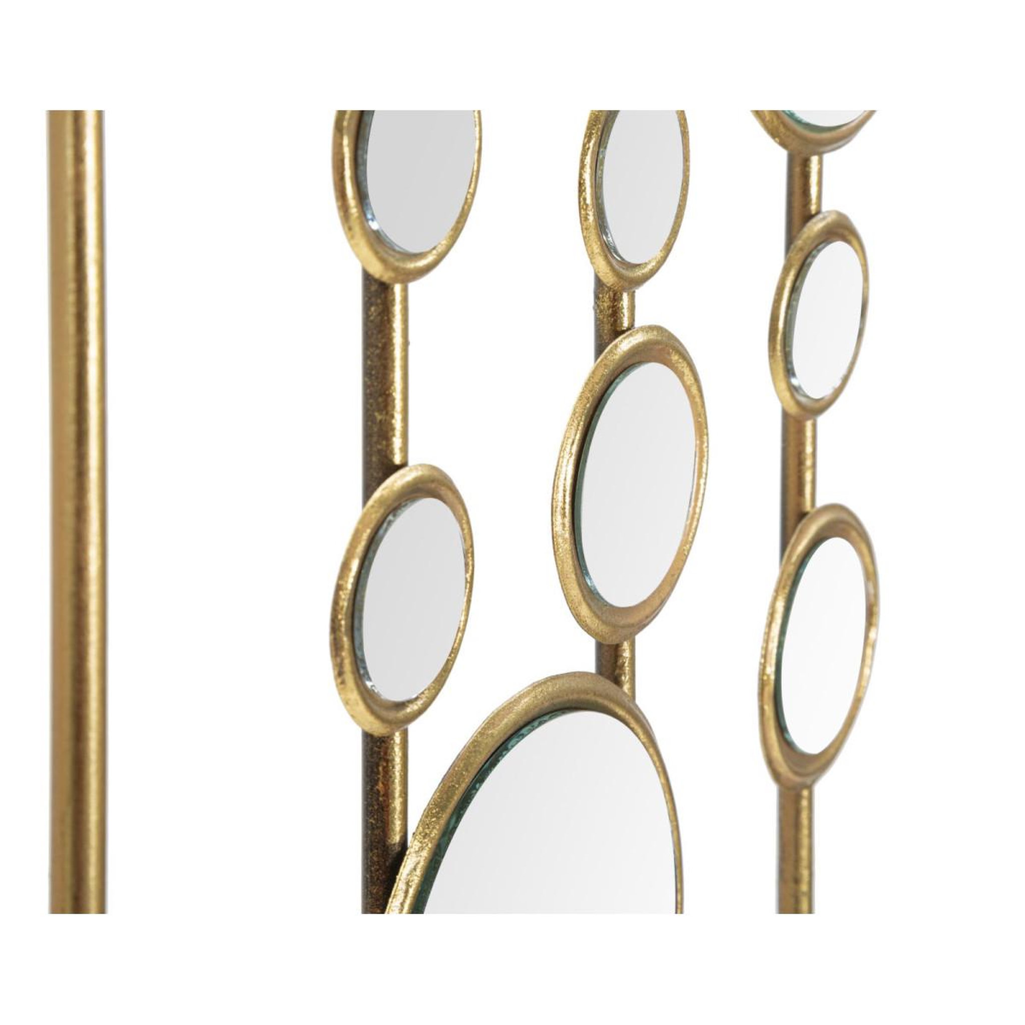 Voir la diapositive 4 : Paris Prix Décoration murale en métal  mur de miroirs  90cm or