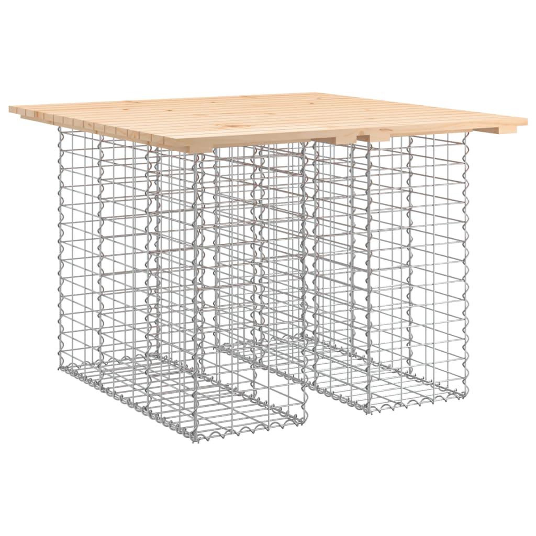Voir la diapositive 2 : VIDAXL Banc de jardin design de gabion 100x102x72cm bois massif de pin