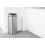 Voir la diapositive 3 : BRABANTIA Poubelle Touch Bin 25 Litres rectangulaire Matt Steel