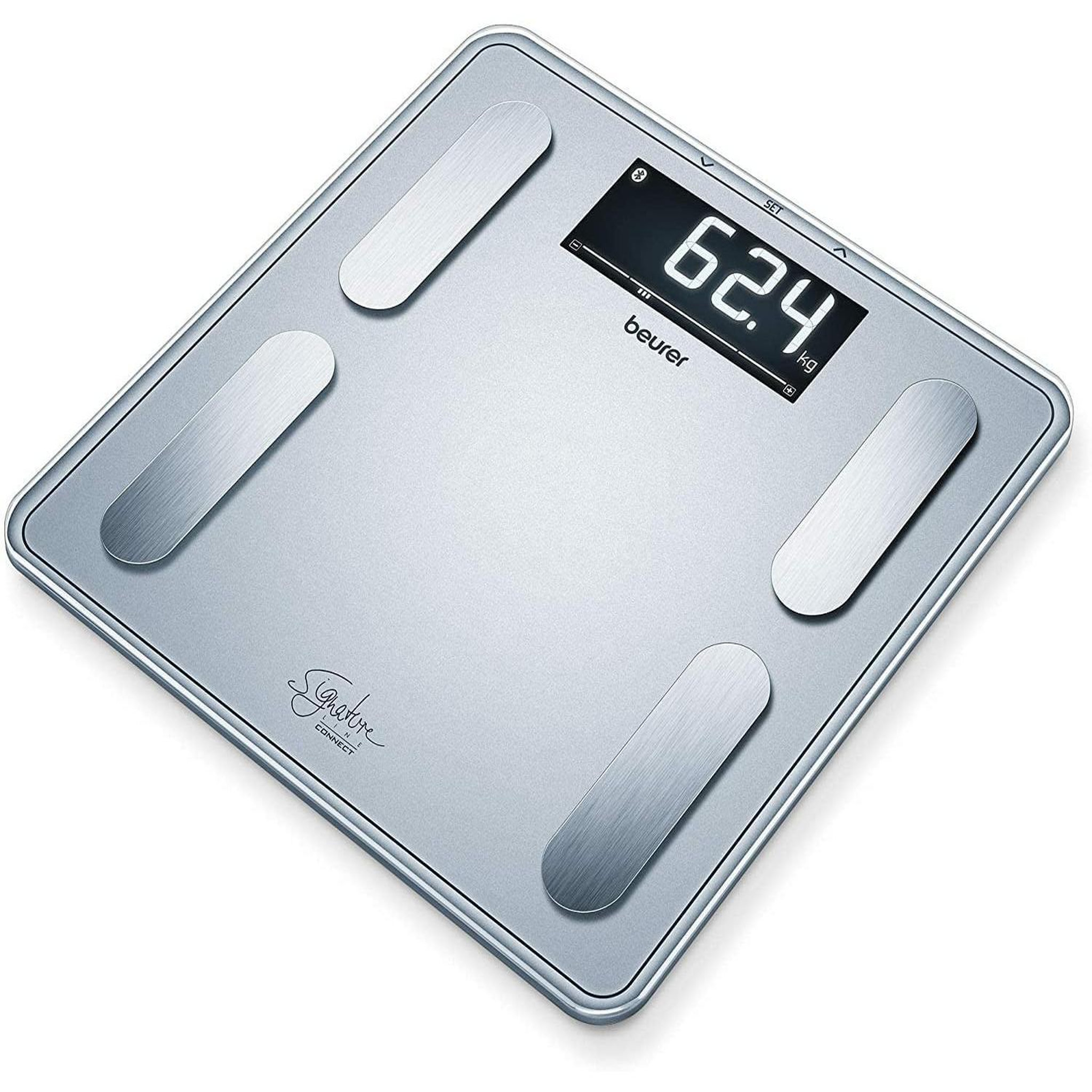 Voir la diapositive 2 : Beurer Beurer bf 405 signature line carré acier inoxydable pèse-personne électronique