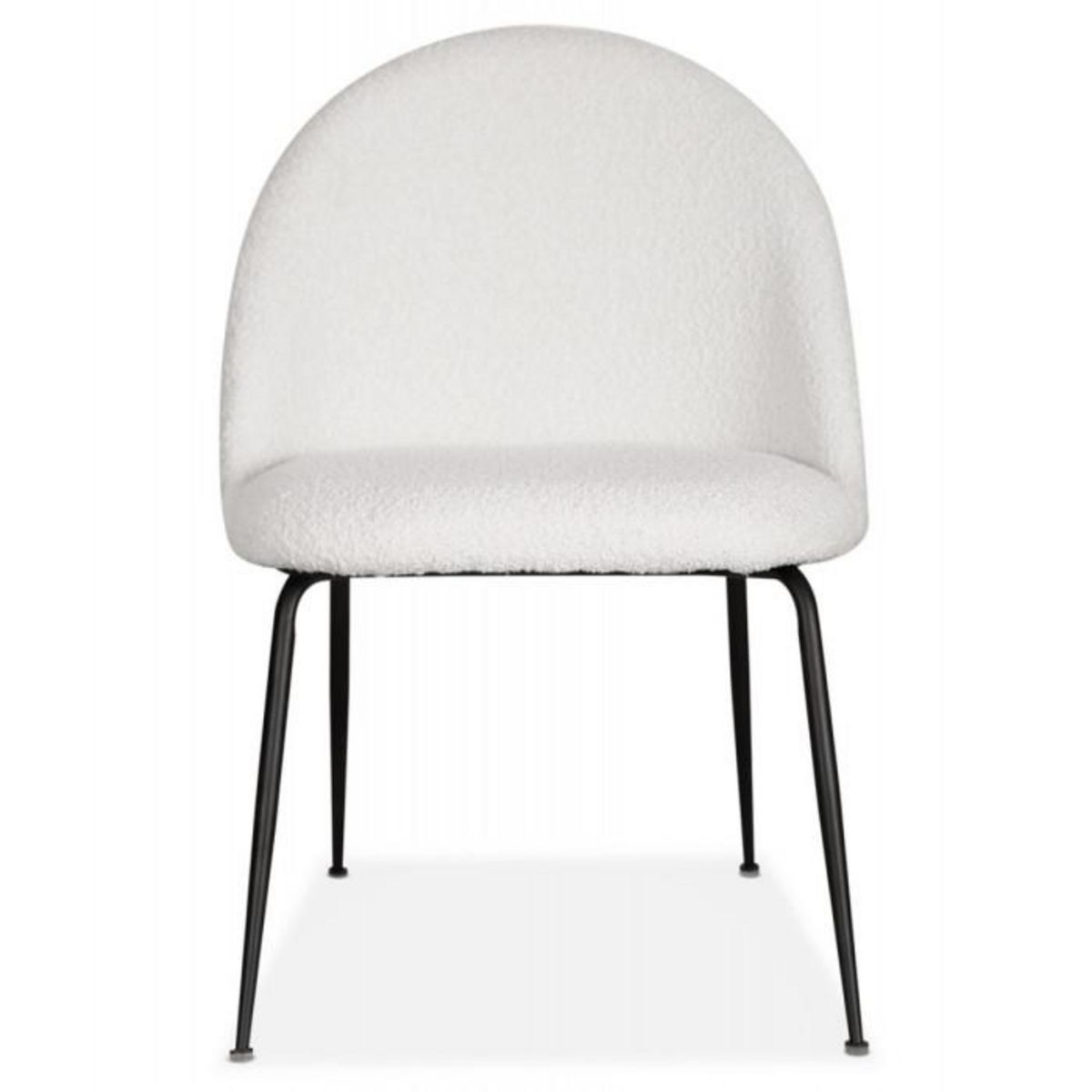 Paris Prix Fauteuil Lounge en Tissu Bouclette  Delmer  83cm Blanc