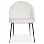 Voir la diapositive 2 : Paris Prix Fauteuil Lounge en Tissu Bouclette  Delmer  83cm Blanc