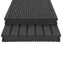 VIDAXL Panneaux de terrasse solides et accessoires WPC 15 m^2 4 m Noir