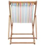 Voir la diapositive 2 : VIDAXL Chaise pliable de plage Tissu et cadre en bois Multicolore