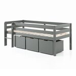 Paris Prix Pack - Lit Enfant Surélevé & 3 Tiroirs  Pino  Gris