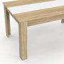 Voir la diapositive 5 : ID MARKET Table à manger rectangle GEORGIA 6 personnes imitation hêtre et blanche 140 x 80 cm