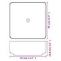 Voir la diapositive 4 : VIDAXL Lavabo carre Ceramique Blanc 39x39x13,5 cm