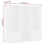 Voir la diapositive 6 : VIDAXL Bibliotheque Blanc 98x30x98 cm Bois d'ingenierie