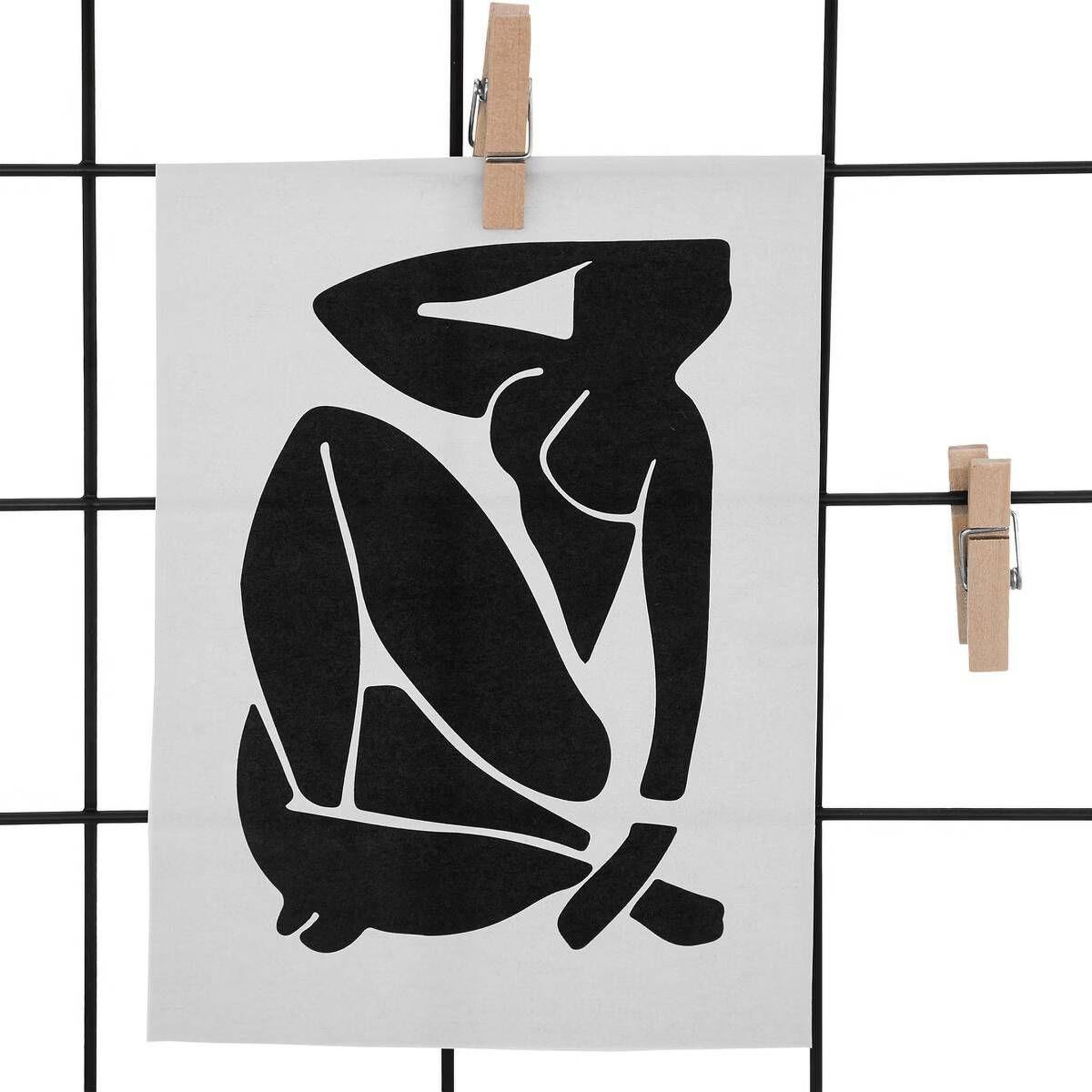 Voir la diapositive 2 : ATMOSPHERA Porte photo mural en métal  aaron  55cm noir