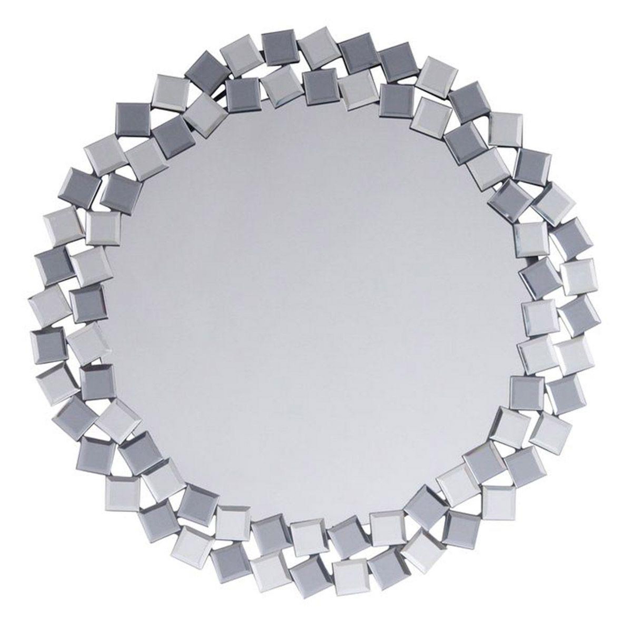 Paris Prix Miroir Mural Design  Mosaic  80cm Gris & Argent