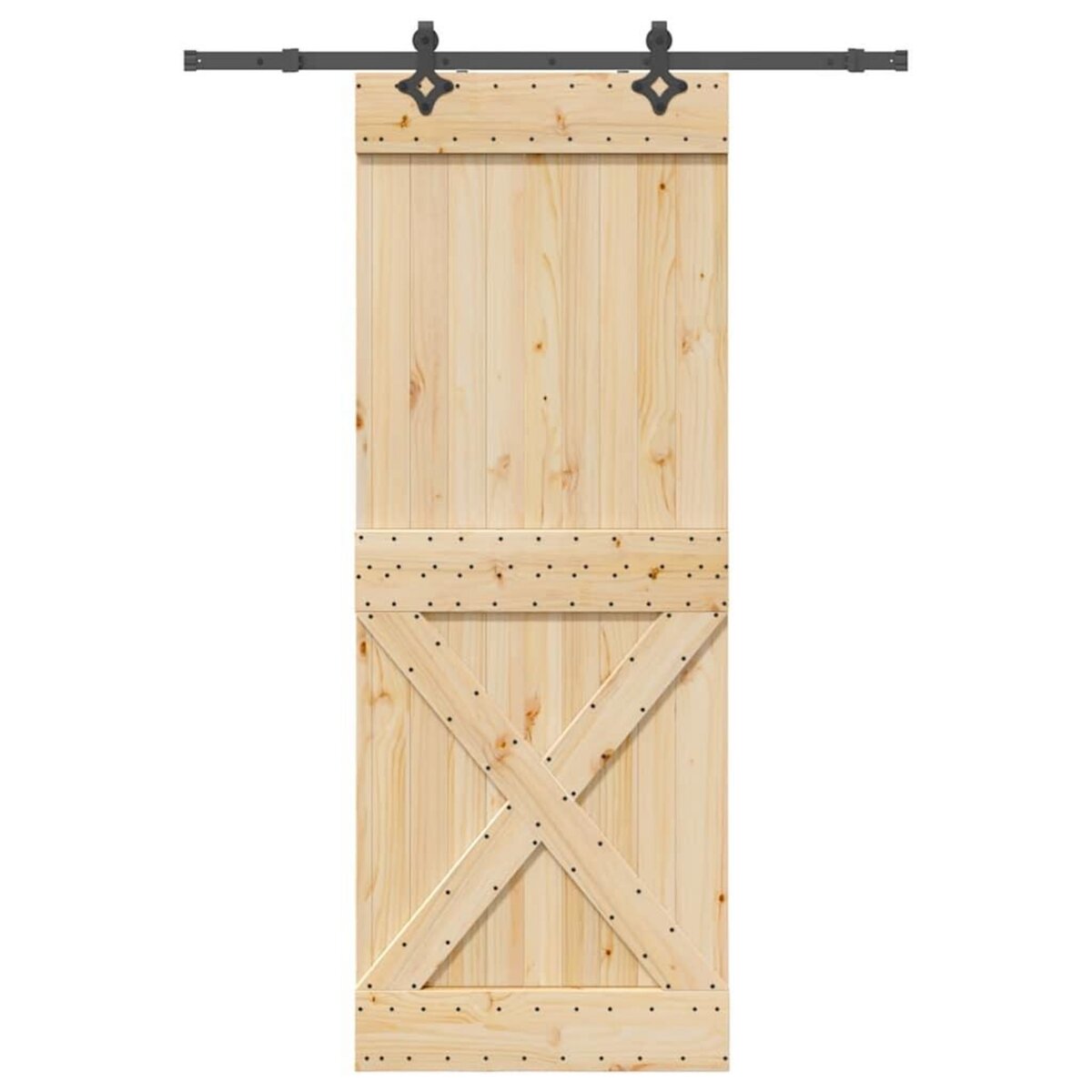 VIDAXL Porte coulissante et kit de quincaillerie 85x210 cm pin massif