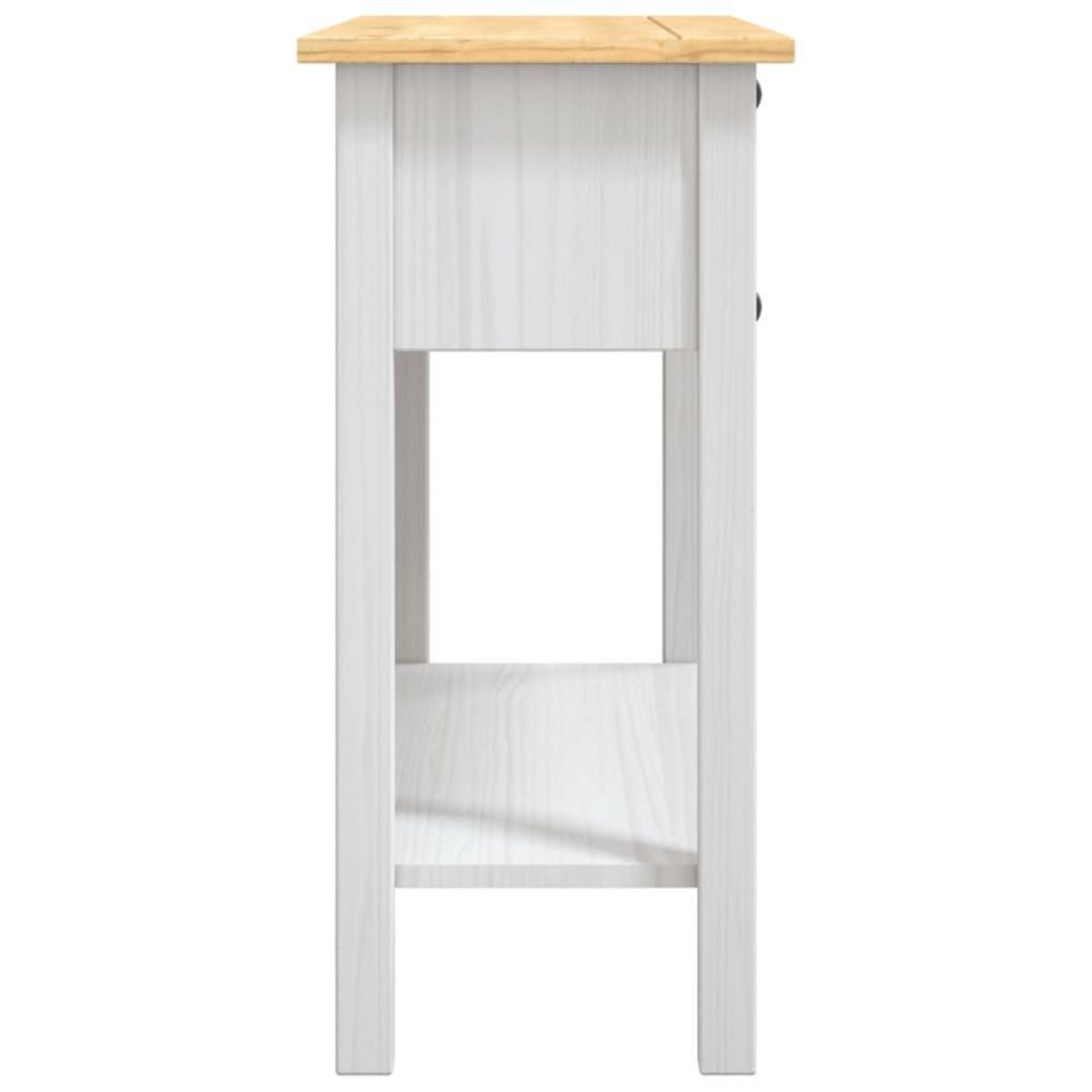 VIDAXL Table console Gamme  Pin mexicain Blanc 90x34,5x73 cm