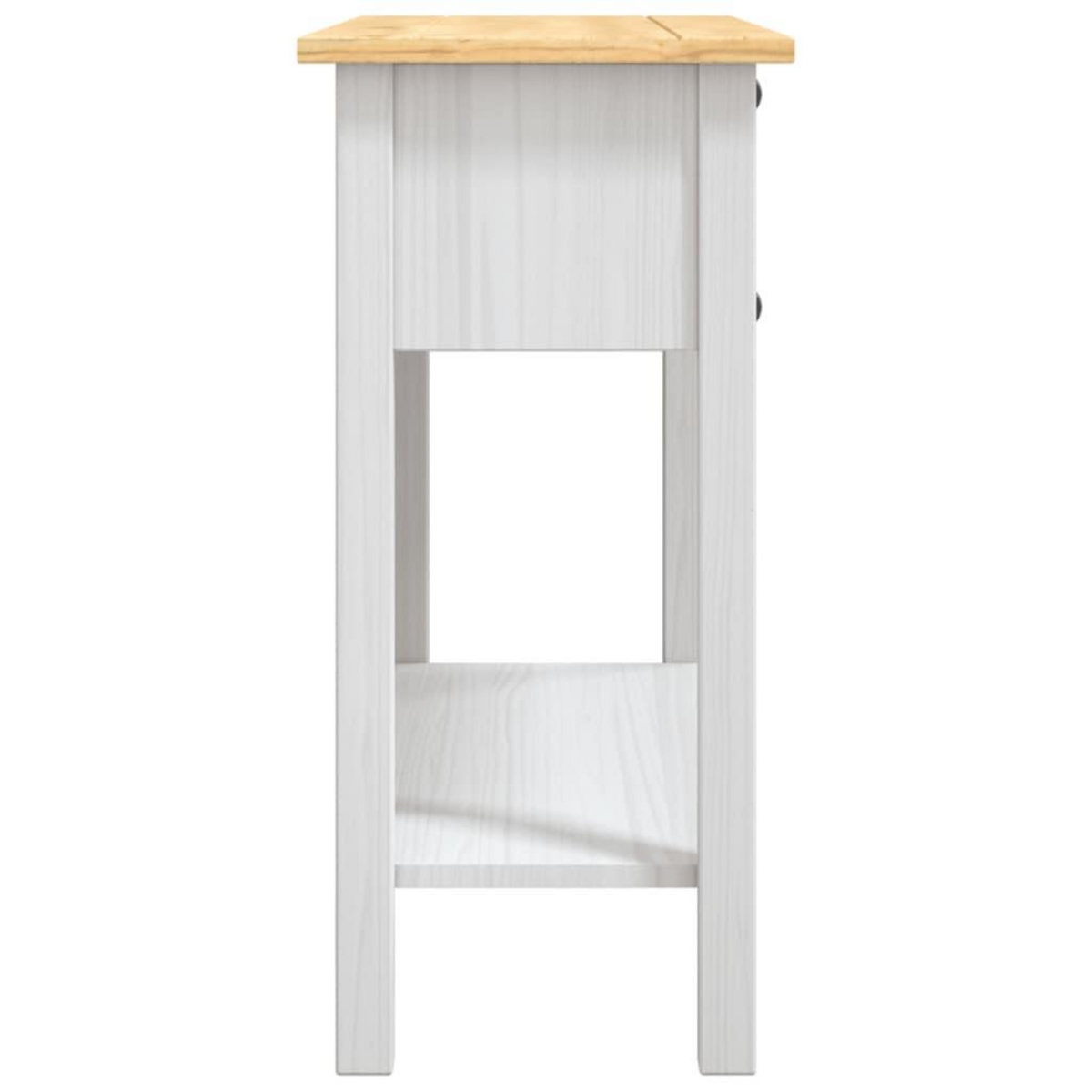 VIDAXL Table console Gamme  Pin mexicain Blanc 90x34,5x73 cm