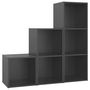 Voir la diapositive 2 : VIDAXL Ensemble de meubles TV 3 pcs Gris Bois d'ingenierie