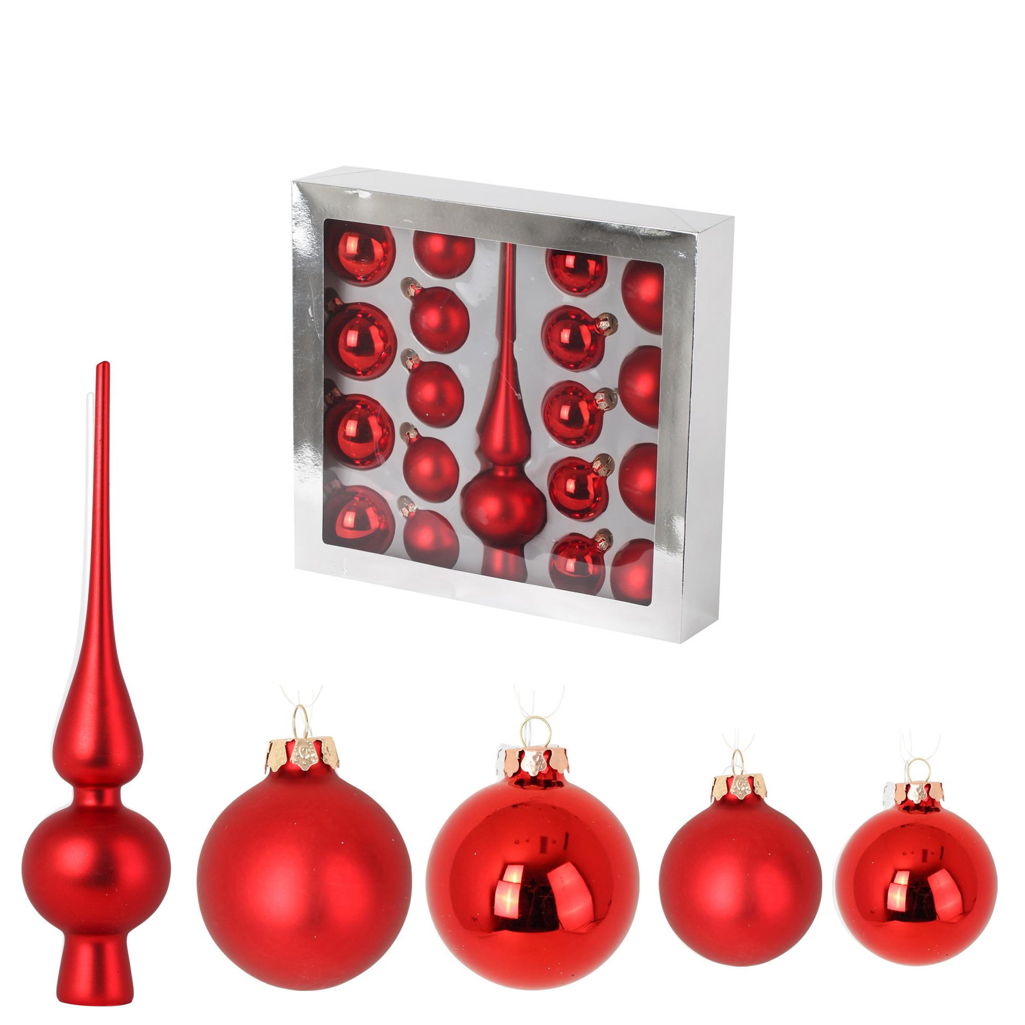 Voir la diapositive 1 : Eden Kit de 19 boules de noel design et moderne