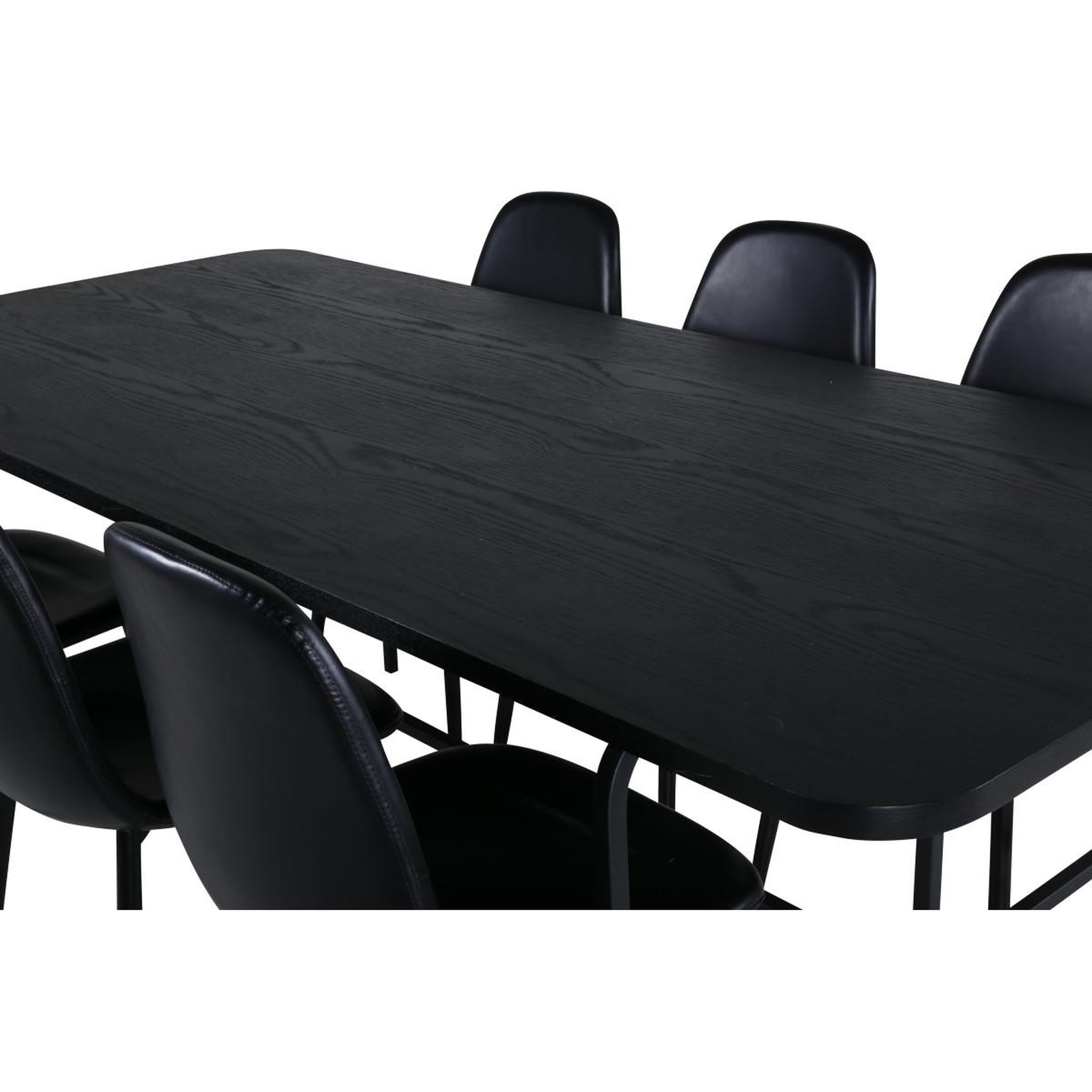 Voir la diapositive 4 : Paris Prix Ensemble table à manger & 6 chaises  uno & polar  200cm noir