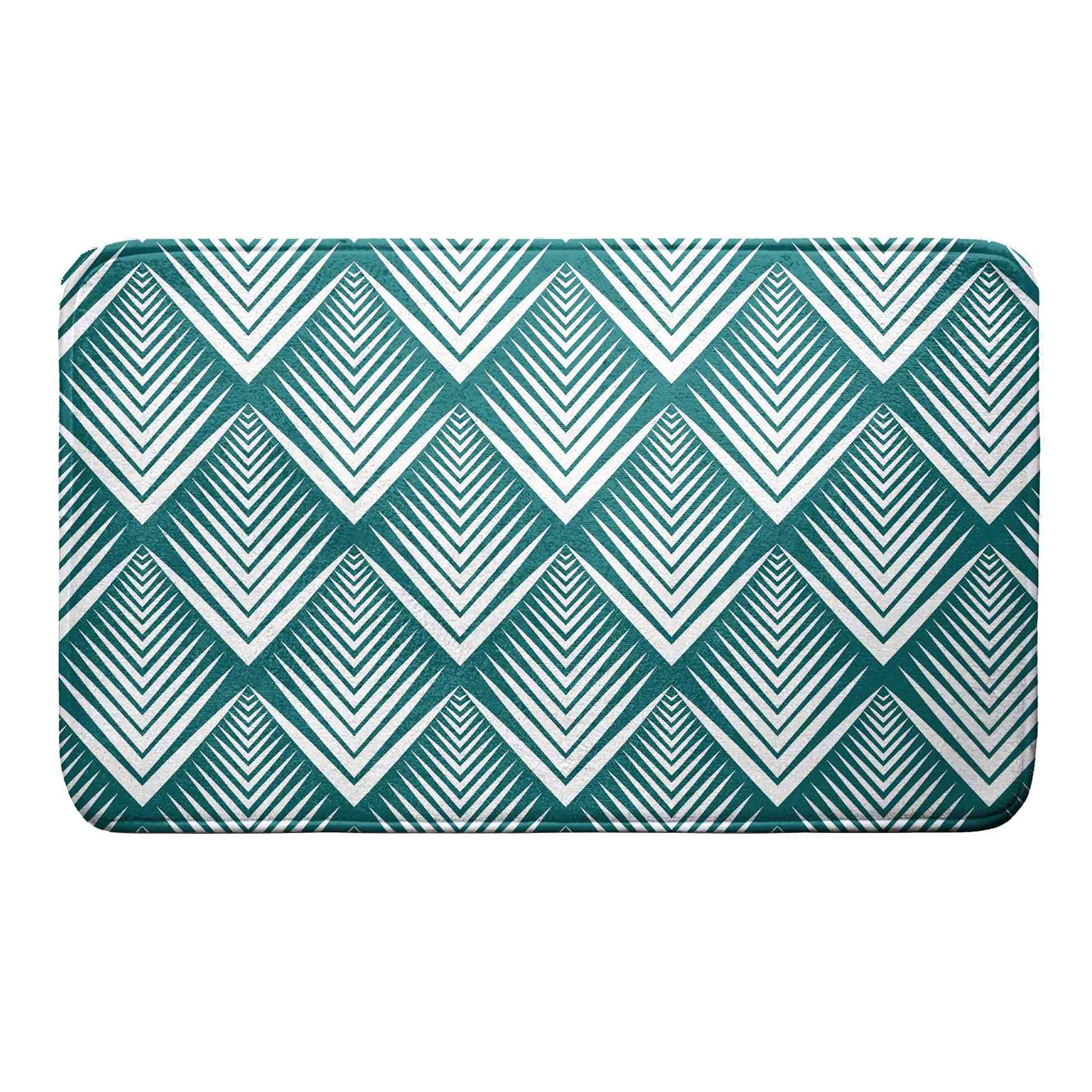 Eden Tapis de bain microfibre modele blue art