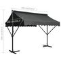Voir la diapositive 6 : VIDAXL Auvent sur pied 300 x 300 cm Anthracite