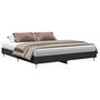 Voir la diapositive 2 : VIDAXL Cadre de lit sans matelas noir 180x200 cm bois d'ingenierie
