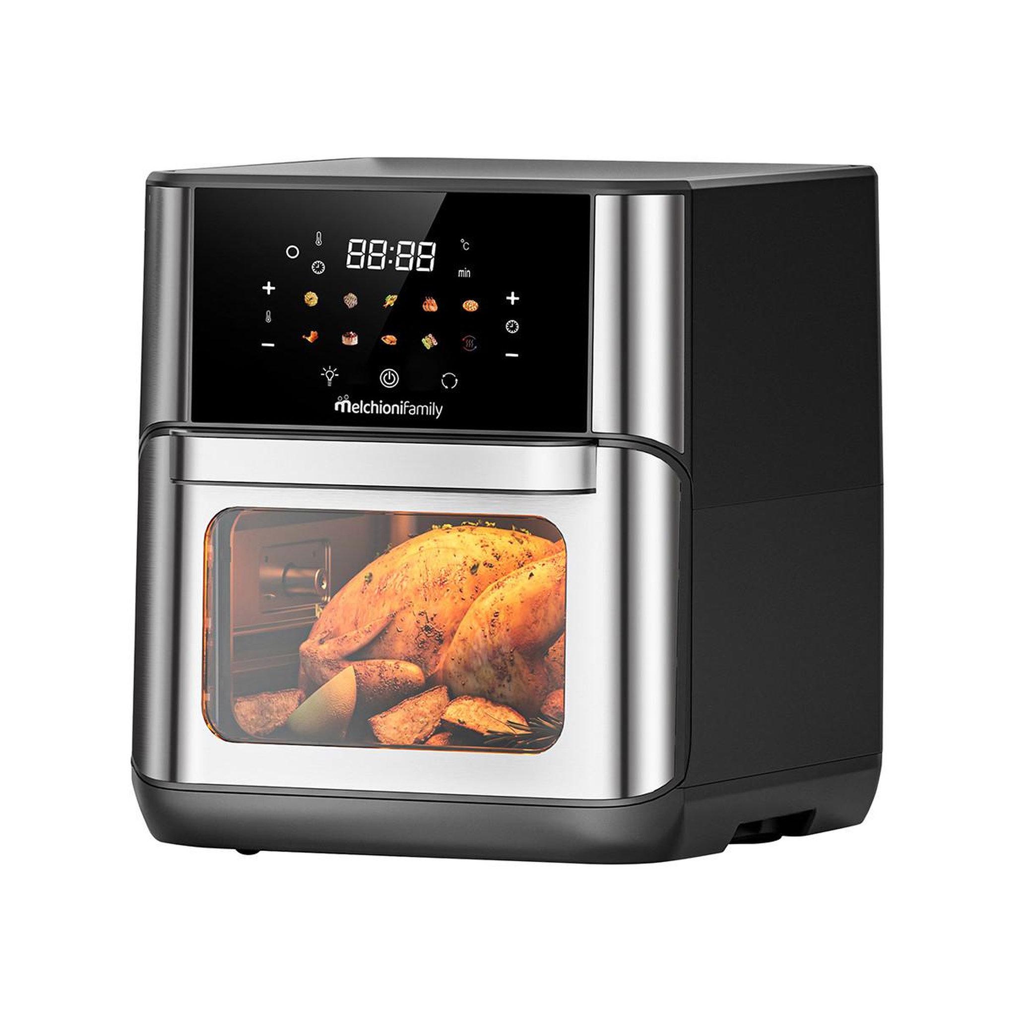Voir la diapositive 2 : MELCHIONI Melchioni flora 12l unique autonome 1800 w friteuse d'air chaud noir