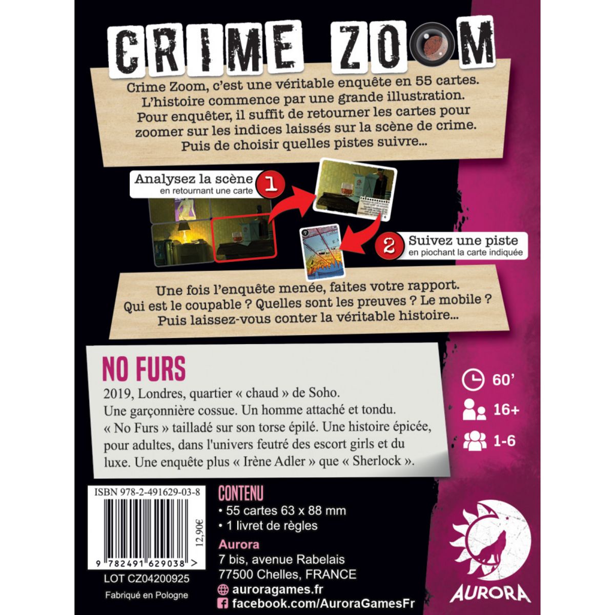AURORA Jeu No Furs - Crime Zoom 