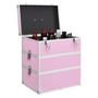 Voir la diapositive 2 : VIDAXL Mallette à maquillage 37x24x40 cm Rose Aluminium