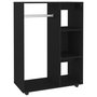 Voir la diapositive 2 : VIDAXL Garde-robe Noir 80x40x110 cm Bois d'ingenierie