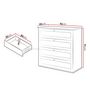 Voir la diapositive 6 : BEST MOBILIER Francesco - commode - effet bois et blanc - 92 cm