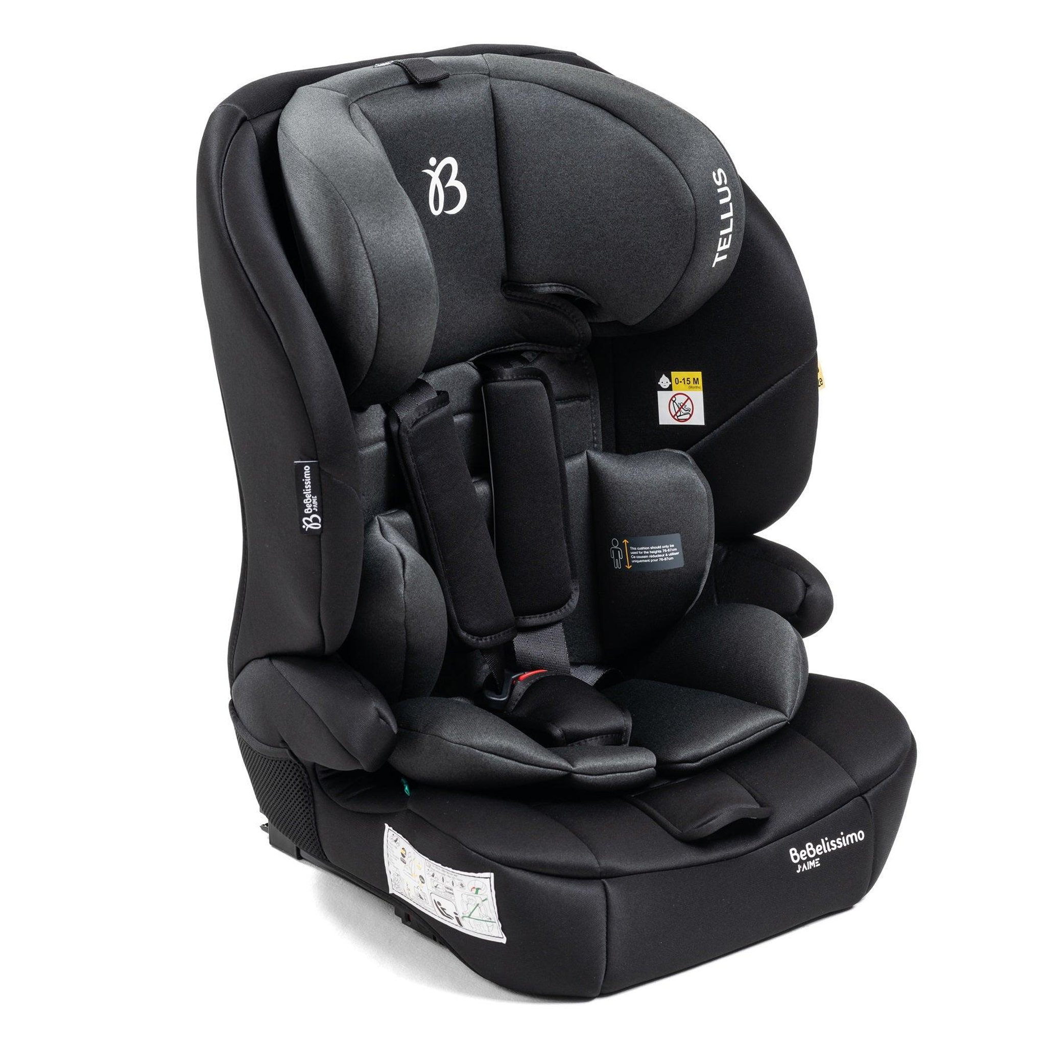 Voir la diapositive 2 : BEBELISSIMO Siège auto bébé I-size  - 76 -150cm - Tellus - de 9 à 36 kg, 15 mois à 12 ans -gris