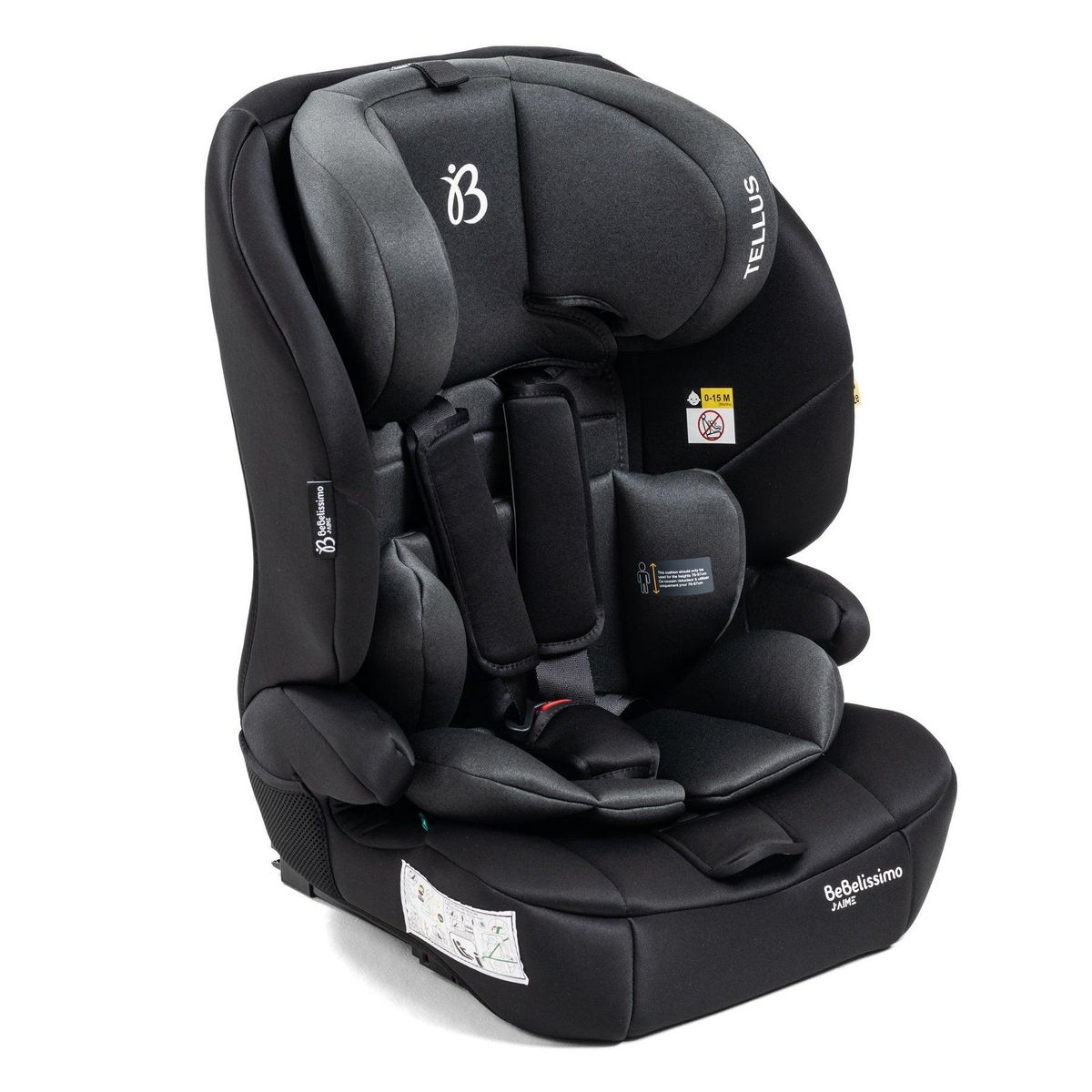 BEBELISSIMO BEBELISSIMO  - Siège auto bébé I-size  - 76 -150cm - Tellus - de 9 à 36 kg, 15 mois à 12 ans -gris