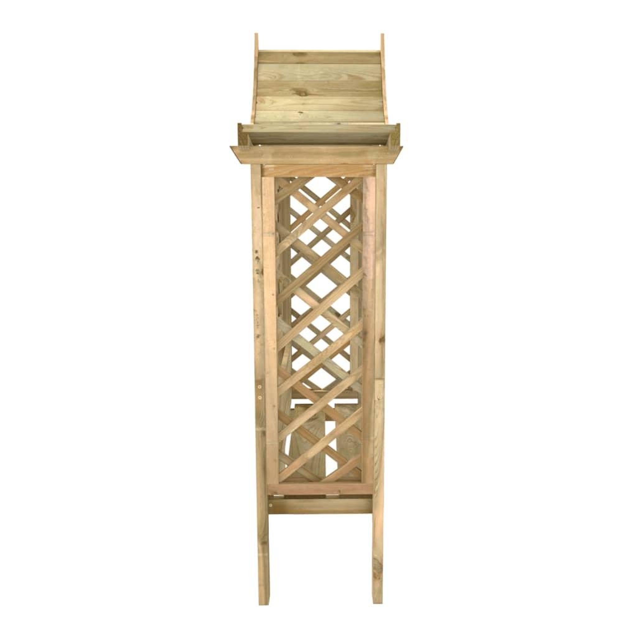 Voir la diapositive 4 : VIDAXL Pergola de jardin avec toit et banc Bois de pin impregne