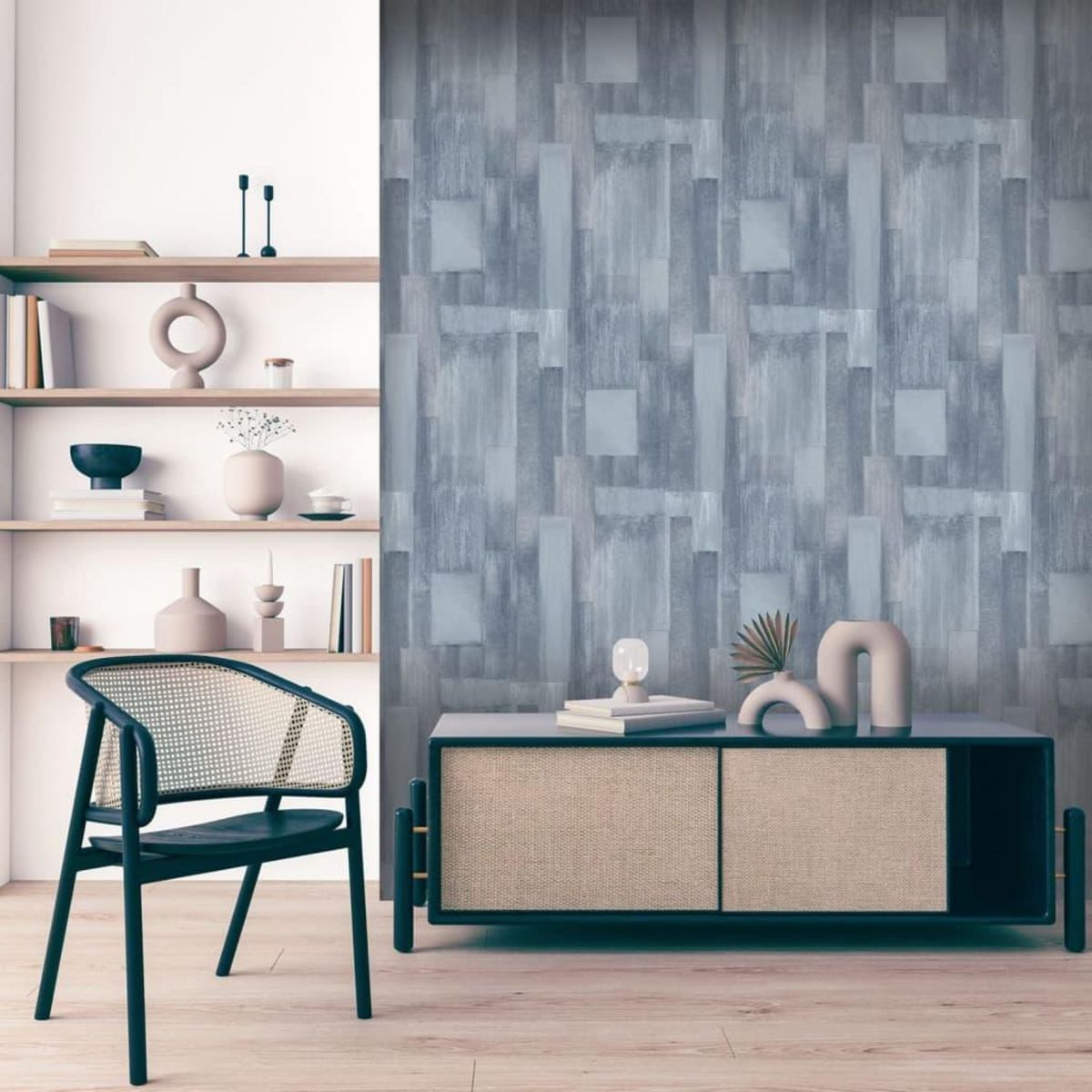 DUTCH WALLCOVERINGS DUTCH WALLCOVERINGS Papier peint Wood Gris