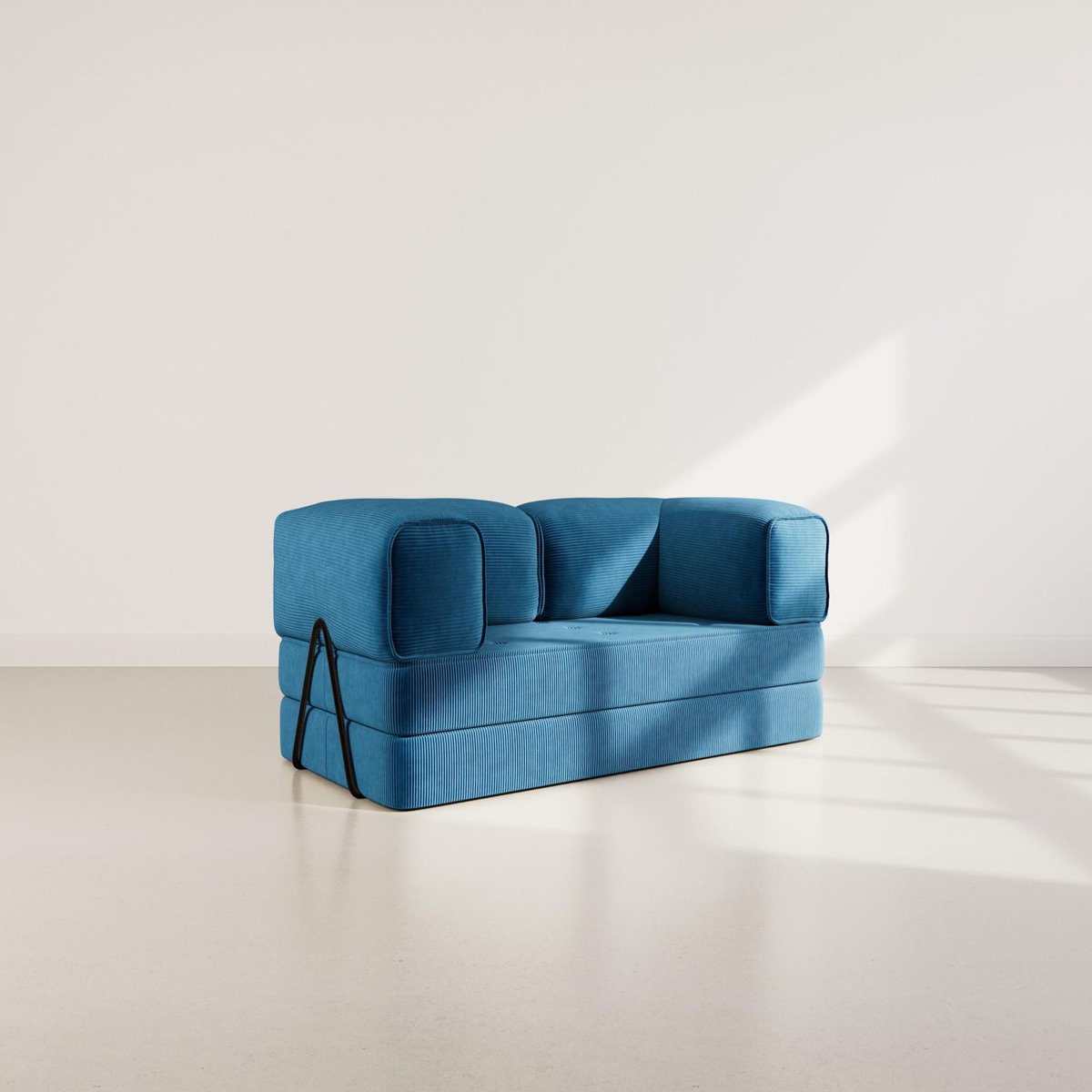 LISA DESIGN Poppy - canapé 3 places convertible en velours côtelé